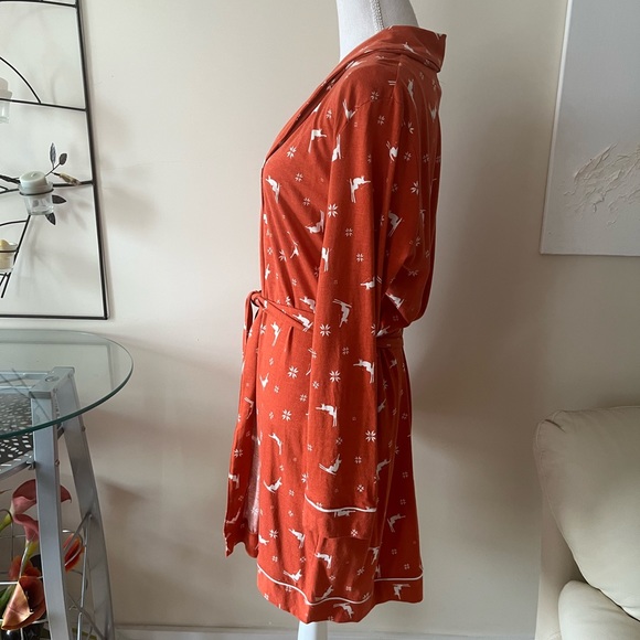 Cosabella Sahara Ski Trip Print Cozy Pima Cotton Blend Robe Size Large NWT - Picture 9 of 12